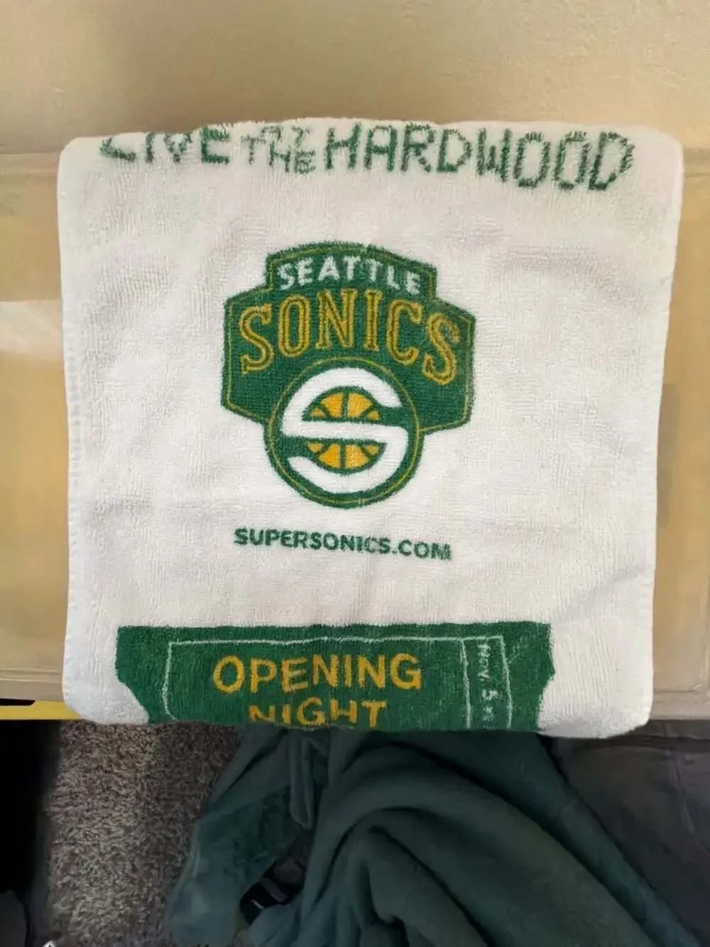 Seattle SuperSonics Opening Night 2004 Live The Hardwood NBA Fan Towel